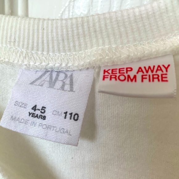Zara Kids Cotton Unisex Tee - size 4-5 - Picture 6 of 6